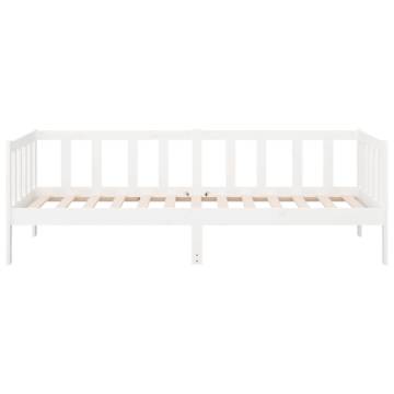 Day Bed White 90x190 cm Solid Wood Pine - Versatile & Stylish