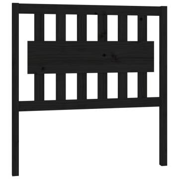 Stylish Black Bed Headboard - Solid Wood Pine | Hipo Market