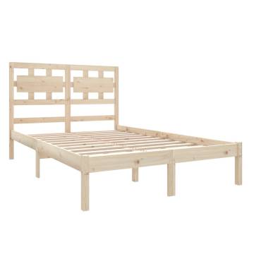 Solid Wood Bed Frame 120x190 cm - Small Double | HipoMarket