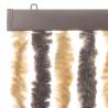 Fly Curtain Dark Brown & Beige 100x230 cm Chenille | Hipo Market