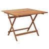 Folding Garden Table 90x90 cm | Solid Wood Acacia