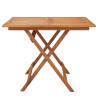 Folding Garden Table 90x90 cm | Solid Wood Acacia