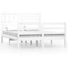 White Solid Wood Bed Frame 160x200 cm - Timeless Design