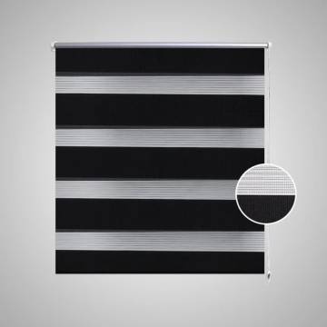 Elegant Black Zebra Blind 120x230 cm for Modern Homes