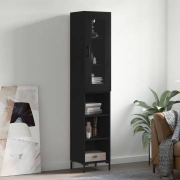 Elegant Highboard Black - Stylish Storage Solution | HipoMarket