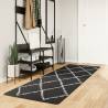 Shaggy Rug High Pile Modern Black and Cream 80x250 cm Colour black and cream Size 80 x 250 cm 