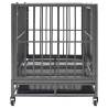 Dog Cage with Wheels | Steel Pet Enclosure 92x62x76 cm