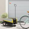 Bike Trailer Black and Yellow 30 kg Iron Colour yellow Size 122 x 53 x 53 cm 