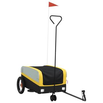 Bike Trailer Black and Yellow - 30 kg Iron Cargo Carrier