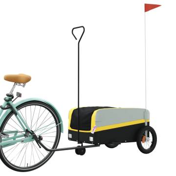 Bike Trailer Black and Yellow - 30 kg Iron Cargo Carrier