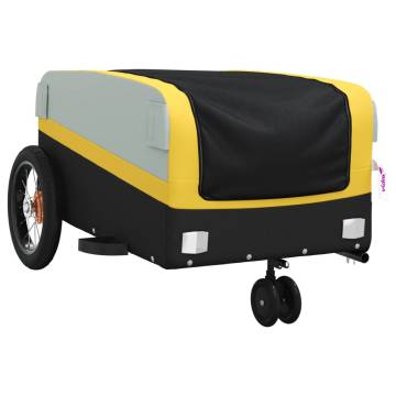 Bike Trailer Black and Yellow - 30 kg Iron Cargo Carrier