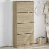 Shoe Cabinet with 4 Flip-Drawers Sonoma Oak 80x34x187.5 cm Colour sonoma oak Size 80 x 34 x 187.5 cm Quantity in Package 1 Number of 