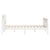 White Double Bed Frame 135x190 cm | Solid Pine Wood