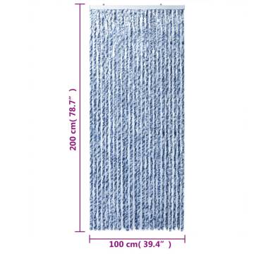 Fly Curtain Blue & White 100x200 cm – Insect Protection