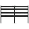 Stylish Black Pine Bed Headboard - 146x4x100 cm