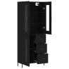 Elegant Black Highboard - 69.5x34x180 cm | HipoMarket