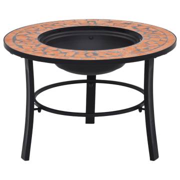 vidaXl Mosaic Fire Pit Terracotta 68cm - Stylish & Warm