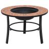 vidaXl Mosaic Fire Pit Terracotta 68cm Ceramic Colour terracotta 