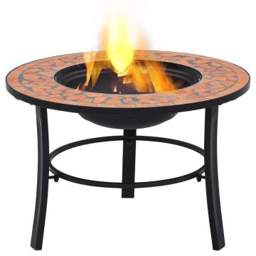 vidaXl Mosaic Fire Pit Terracotta 68cm - Stylish & Warm