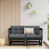 Corner Sofas with Cushions 2 pcs Black Solid Wood Pine Colour black pine Quantity in Package 1 Model 2x corner 