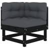 Stylish Black Corner Sofas with Cushions - HipoMarket