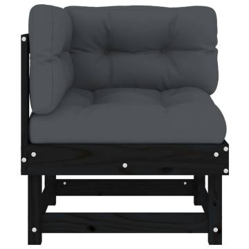 Stylish Black Corner Sofas with Cushions - HipoMarket