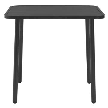 Dark Grey Garden Table - 80x80 cm Steel | HipoMarket