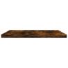 4 pcs Smoked Oak Wall Shelves - Durable Engineered Wood