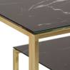 Elegant Gold Console Table - Stainless Steel & Glass Design