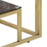 Elegant Gold Console Table - Stainless Steel & Glass Design