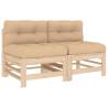 Middle Sofas with Cushions - Solid Pine Wood | HipoMarket