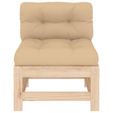 Middle Sofas with Cushions - Solid Pine Wood | HipoMarket