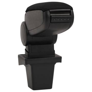 Car Armrest Black - Stylish & Adjustable Storage Solution