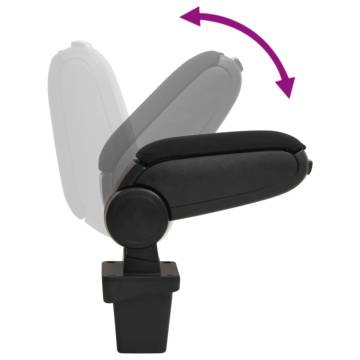 Car Armrest Black - Stylish & Adjustable Storage Solution