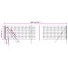 Wire Mesh Fence Anthracite 0.8x10 m | Galvanised Steel