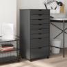 Rolling Cabinet with Drawers MOSS Grey Solid Wood Pine Colour grey Size 53 x 39 x 103 cm Quantity in Package 1 Number of 