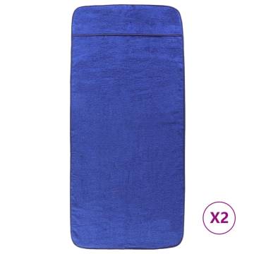 Soft Royal Blue Beach Towels - 2 pcs 60x135 cm | Hipomarket