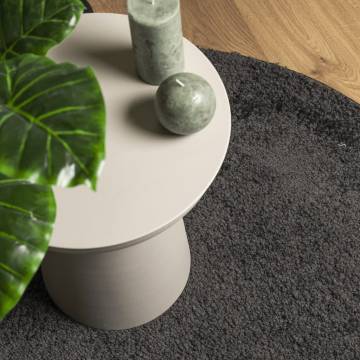 Shaggy Rug High Pile Modern Anthracite Ø 240 cm | HipoMarket