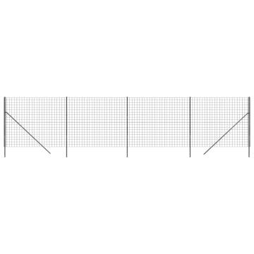 Wire Mesh Fence Anthracite 2x10m - Galvanised Steel Security