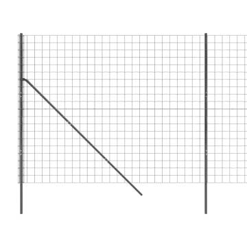 Wire Mesh Fence Anthracite 2x10m - Galvanised Steel Security