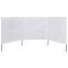 3-Panel Wind Screen Fabric 400x160 cm - Sand White | Hipo Market