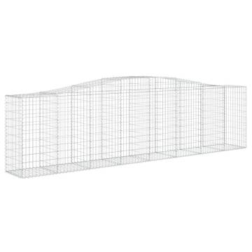 Arched Gabion Baskets - 5 Pcs Galvanised Iron | HipoMarket