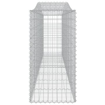 Arched Gabion Baskets - 5 Pcs Galvanised Iron | HipoMarket