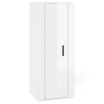 High Gloss White Wall Mounted TV Cabinet | 40x34.5x100 cm