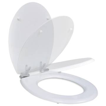 Soft Close MDF Toilet Seat - Simple Design, White | HipoMarket