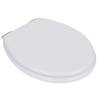 Soft Close MDF Toilet Seat - Simple Design, White | HipoMarket