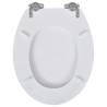 Soft Close MDF Toilet Seat - Simple Design, White | HipoMarket