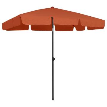 Beach Umbrella Terracotta 200x125 cm - UV Protection