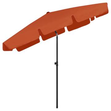 Beach Umbrella Terracotta 200x125 cm - UV Protection