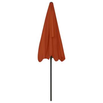 Beach Umbrella Terracotta 200x125 cm - UV Protection